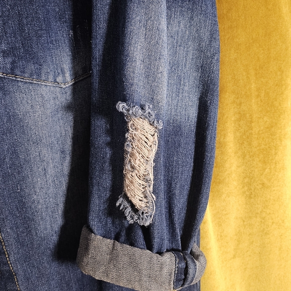 Distressed Denim Jacket - Picture 11 of 13